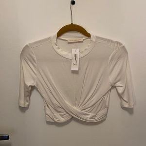 NWT! White crop top